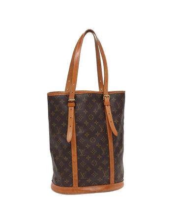 Monogram Canvas Bucket Shoulder Bag with Pouch