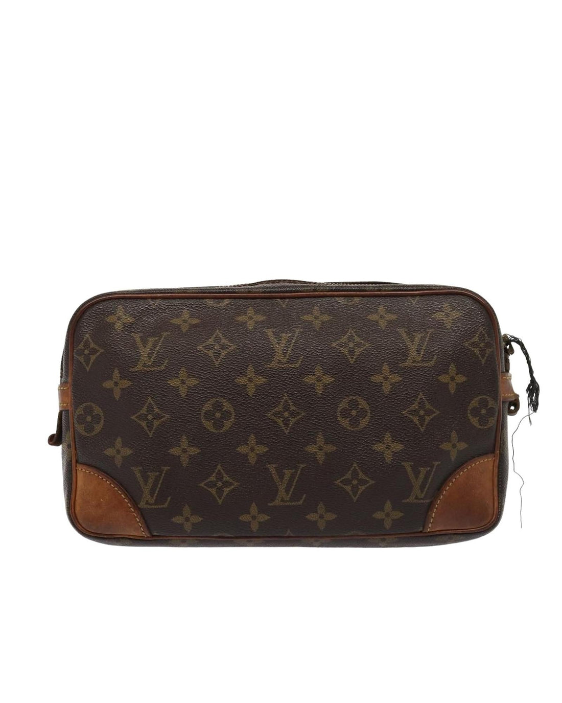 Vintage Monogram Canvas Clutch Bag with Strap