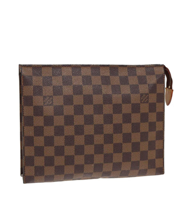 Damier Ebene Canvas Poche Toilette 26 Pouch