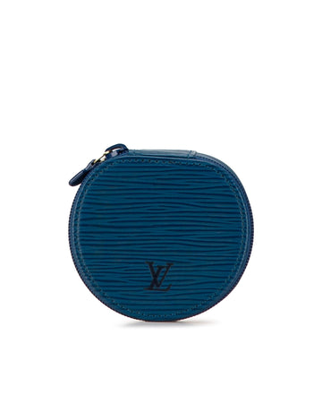 Epi Leather Jewelry Case with Zip Closure