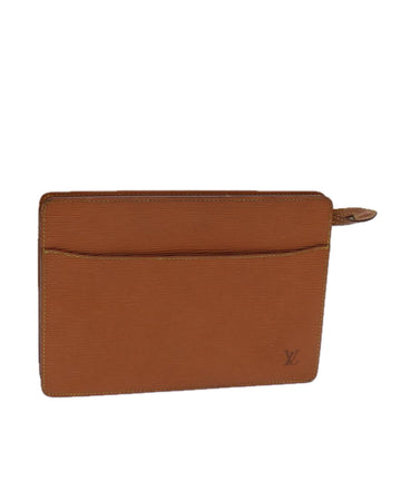 Epi Leather Pochette Homme Clutch Bag with Gold Zip