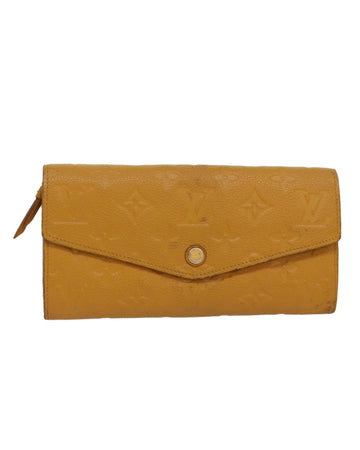 Monogram Empreinte Leather Long Wallet with Flap Closure