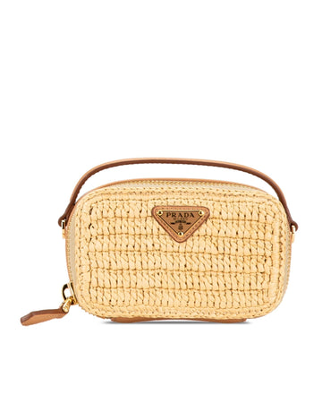 Mini Crochet Satchel with Leather Trim and Detachable Strap