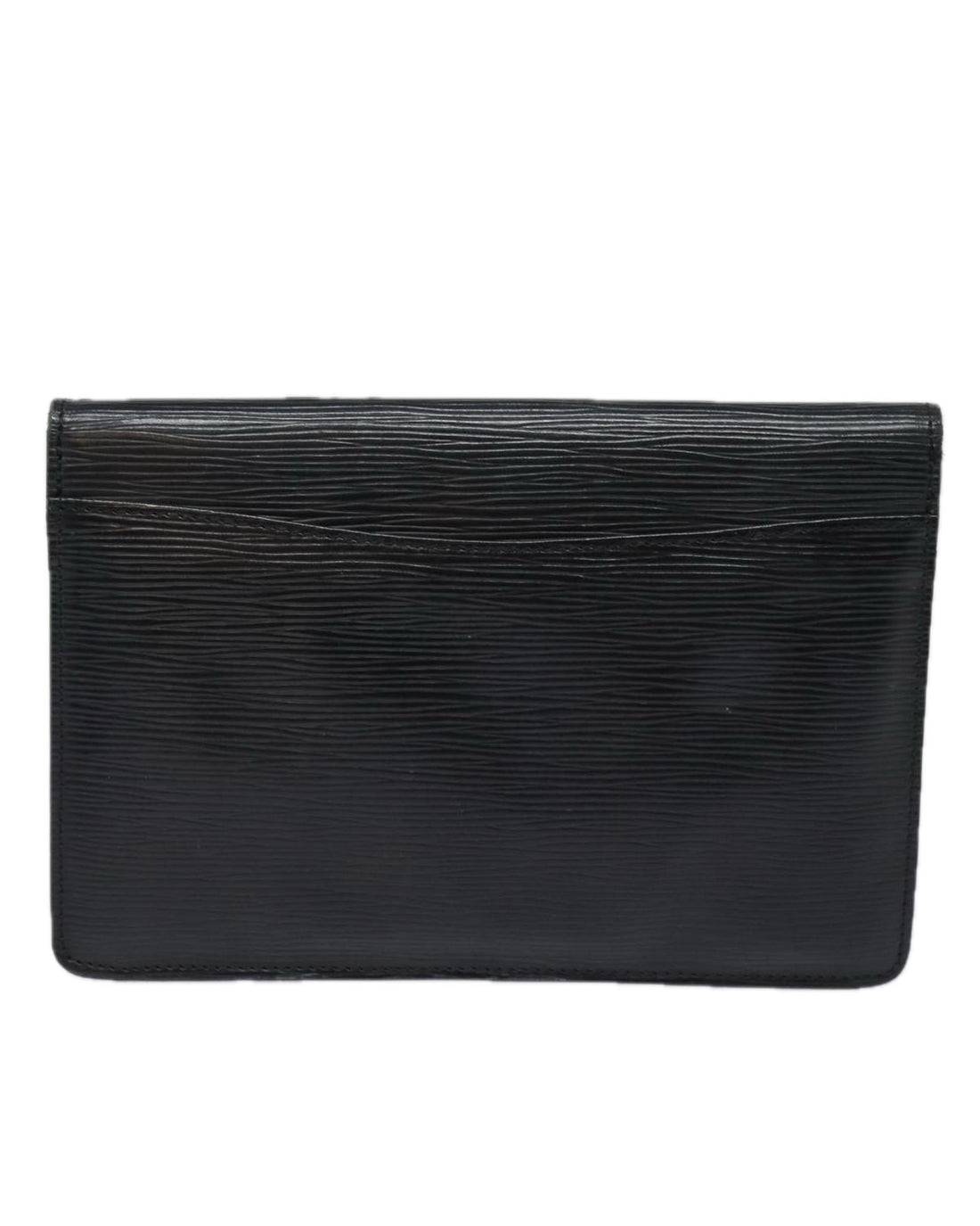 Epi Leather Clutch Bag with Button Clasp