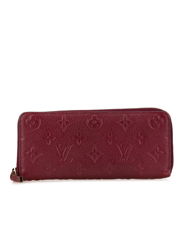 Monogram Leather Zippy Wallet with Interior Zip and Slip Pockets
