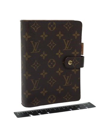 Monogram Canvas Day Planner Cover with Ruler