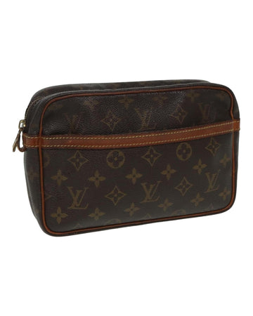 Monogram Canvas Clutch Bag with Interior Pockets