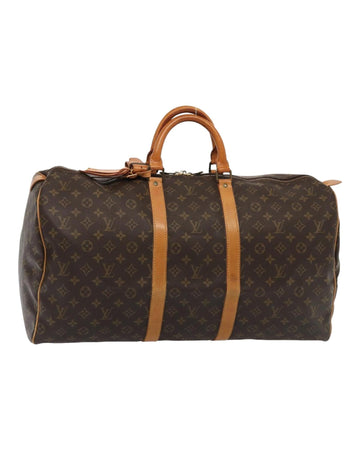 Monogram Canvas Keepall Boston Bag with Name Tag
