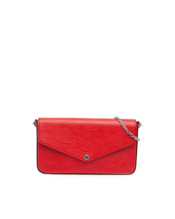 Epi Leather Pochette with Detachable Chain Strap