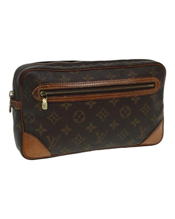 Monogram Canvas Clutch Bag with Storage Odor and Missing Strap