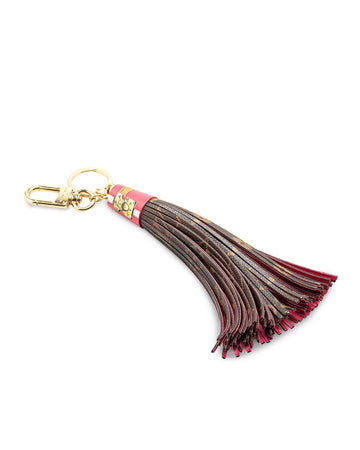 Monogram Tassel Trunk Bag Charm with Gold-Tone Snap Hook