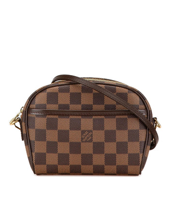 Damier Canvas Pochette with Leather Strap and Front Slip Pocket