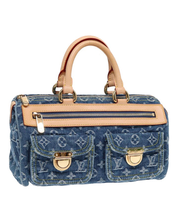 Monogram Denim Canvas Neo Speedy Hand Bag with Dust Bag and Item Box