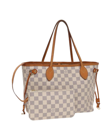 Damier Azur Canvas Neverfull PM Tote Bag with Dust Bag and Pouch