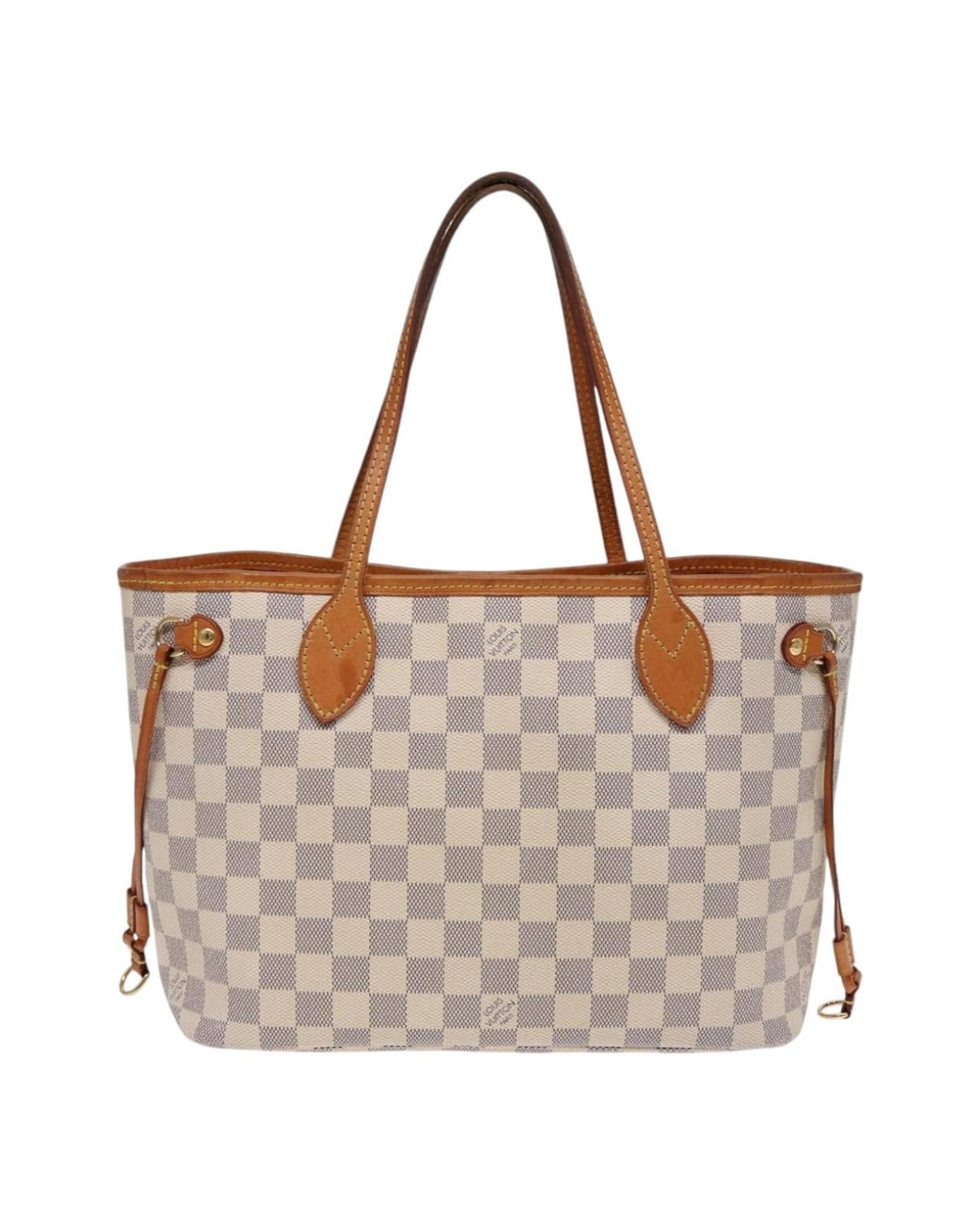Damier Azur Canvas Neverfull PM Tote Bag with Dust Bag and Pouch