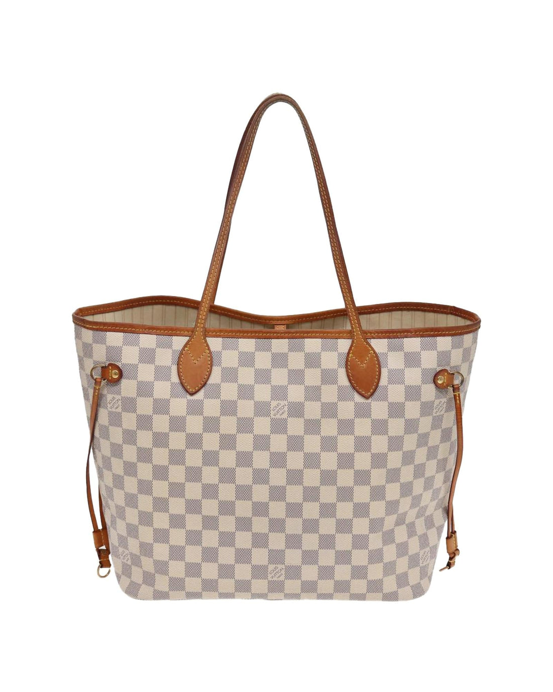 Damier Azur Canvas Neverfull Tote Bag with Pouch