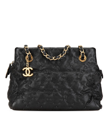 Quilted Leather Tote Chain Strap