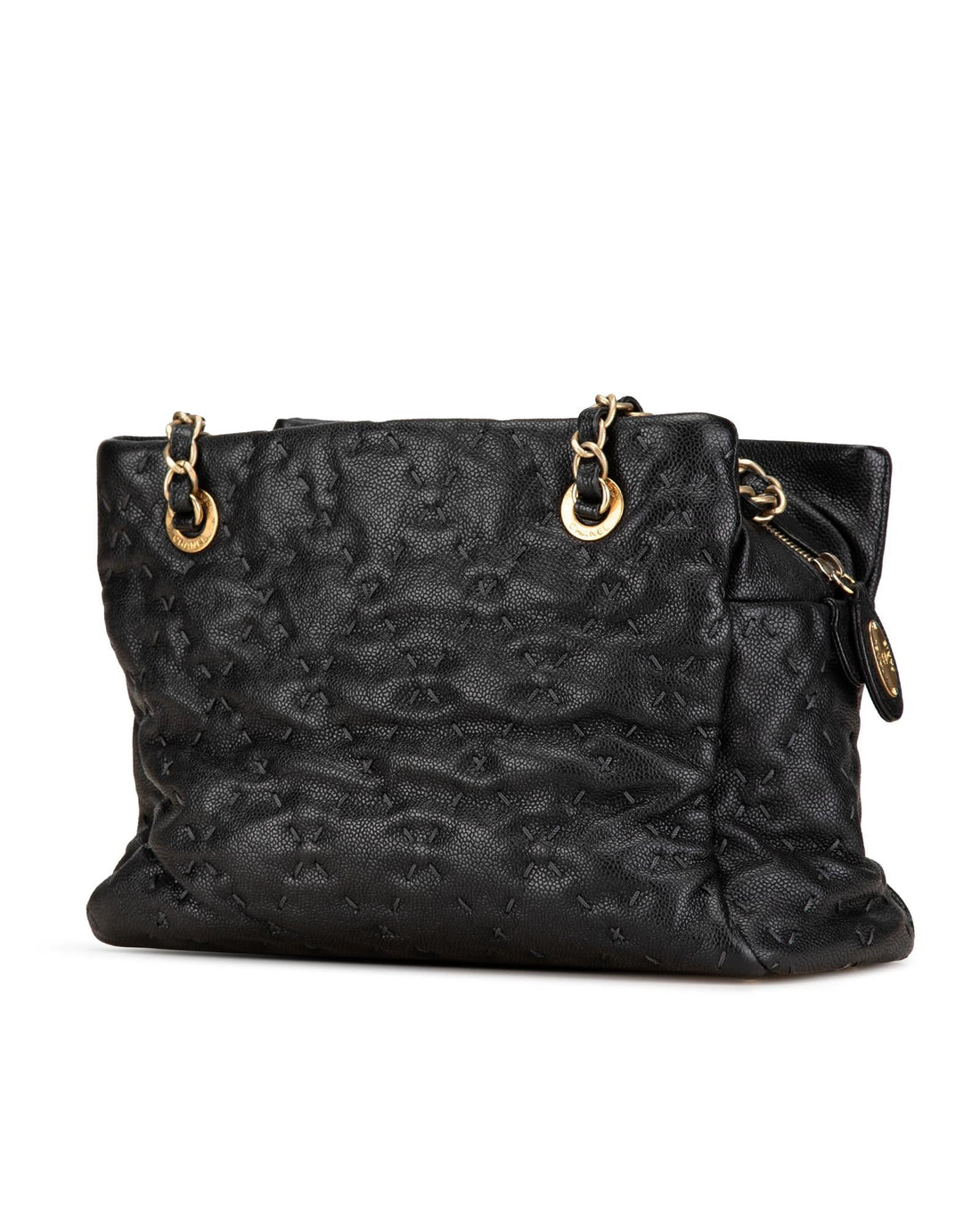 Quilted Leather Tote Chain Strap