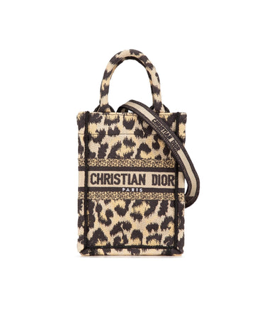 Mini Canvas Vertical Book Tote with Detachable Strap
