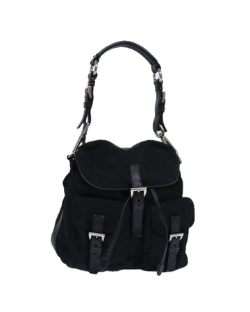 Nylon Backpack with Silver Hardware