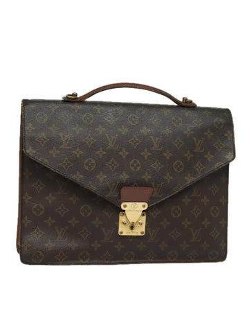 Monogram Porte Documents Bandouliere Bag with Adjustable Strap and Top Handles