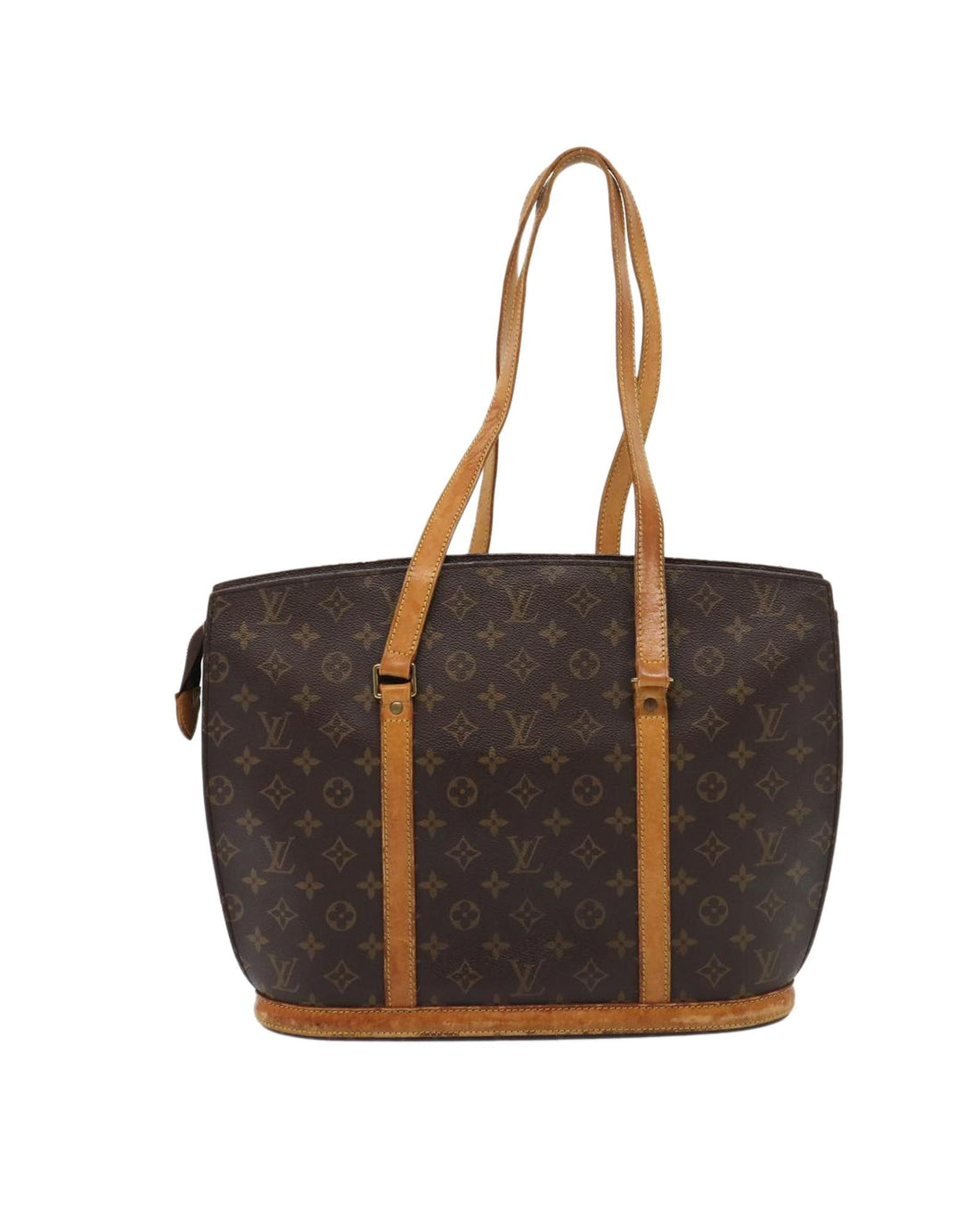 Monogram Canvas Tote Bag with Patina and Wear