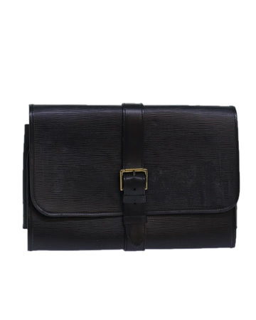 Epi Leather Clutch Bag with Surface Rubbing and Storage Smell