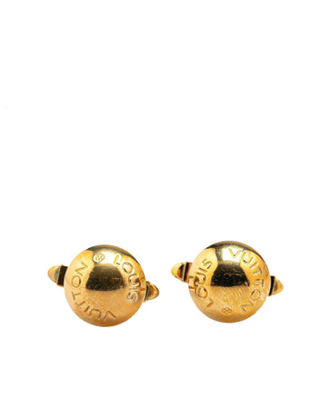 Louis Vuitton Gold-Tone Cufflinks  Men's Louis Vuitton Logo Cufflinks  Luxury Louis Vuitton Cufflinks for Men    Louis Vuitton Gold Cufflinks