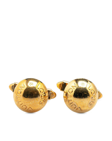 Louis Vuitton Gold-Tone Cufflinks  Louis Vuitton Men's Engraved Cufflinks  Luxury Gold Cufflinks by Louis Vuitton