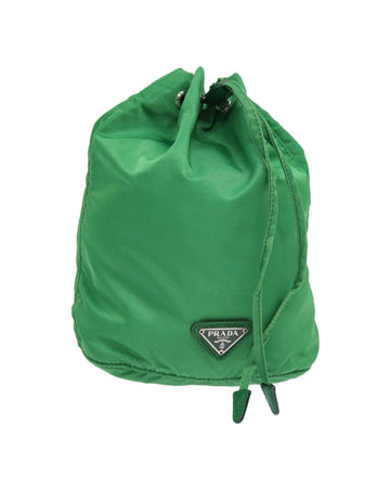 Drawstring Nylon Pouch with Silver Accents