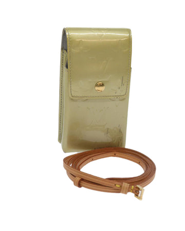 LOUIS VUITTON Vernis Cell Phone Case Yellow Patent Leather