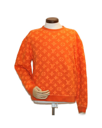 LOUIS VUITTON Men's LV Monogram Crew Neck Sweatshirt Orange