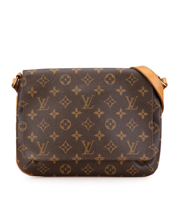 Monogram Canvas Shoulder Bag with Vachetta Leather Trim