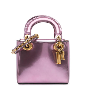 Mini Patent Leather Handbag with Chain Strap