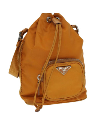 Nylon Pouch with Silver and Orange Accents
