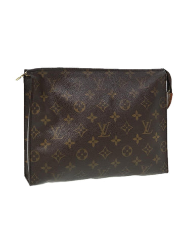 Monogram Canvas Poche Toilette Pouch with Zip Closure