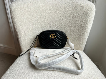 Gucci GG Black Marmont Mini Shoulder Bag (RRP £1,360)