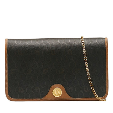 DIOR Vintage Chain Shoulder Bag in Monogram Canvas