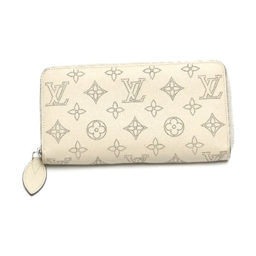 LOUIS VUITTON Long Wallet Purse ‚l61868 Monogram Mahina Magnolia Zip Around Monogram Mahina Zippy wallet Women Used