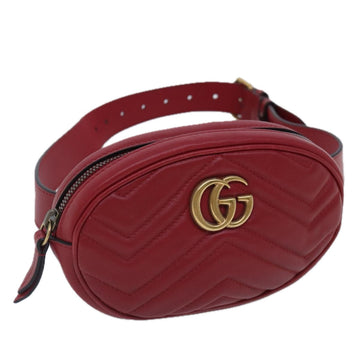 GG Marmont Belt Bag Red Leather