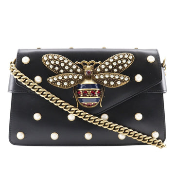 Pearl Bee Flap Shoulder Bag