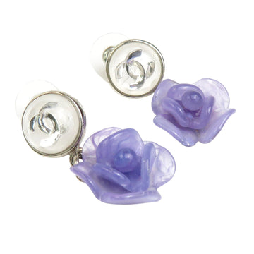 Rose Earring Purple Resin