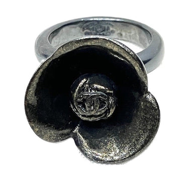 Camellia Flower Ring Metal Band