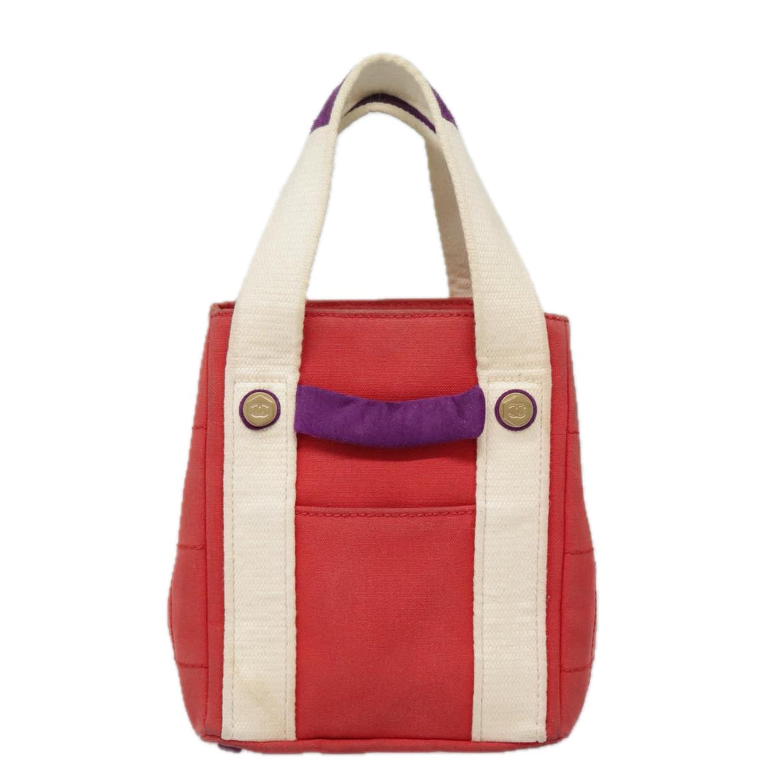 Quilted Tote Bag Red  Purple