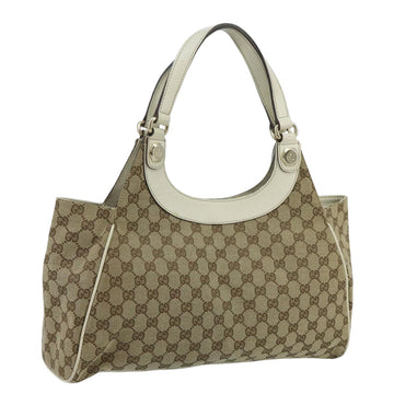 GG Plus Shoulder Bag BeigeWhite Canvas