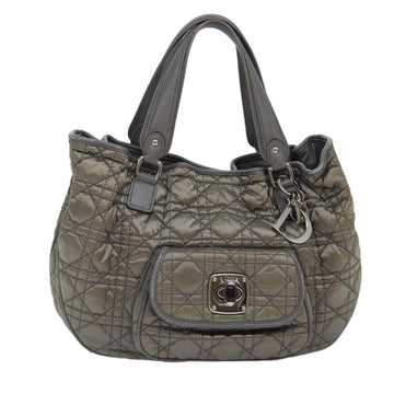 Quilted Nylon Tote Gray