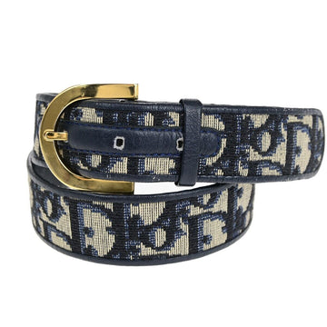 Oblique Jacquard Belt Blue Beige Style