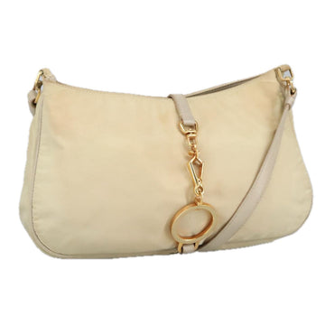 Beige Chain Detail Shoulder Bag