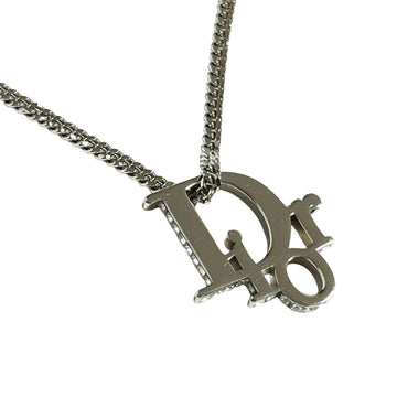 CD Pendant Necklace SilverTone Cubic Zirconia