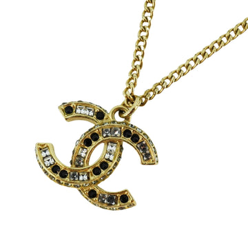 CC Logo Pendant Necklace Crystal and Enamel